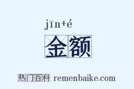 金额是什么意思的图片